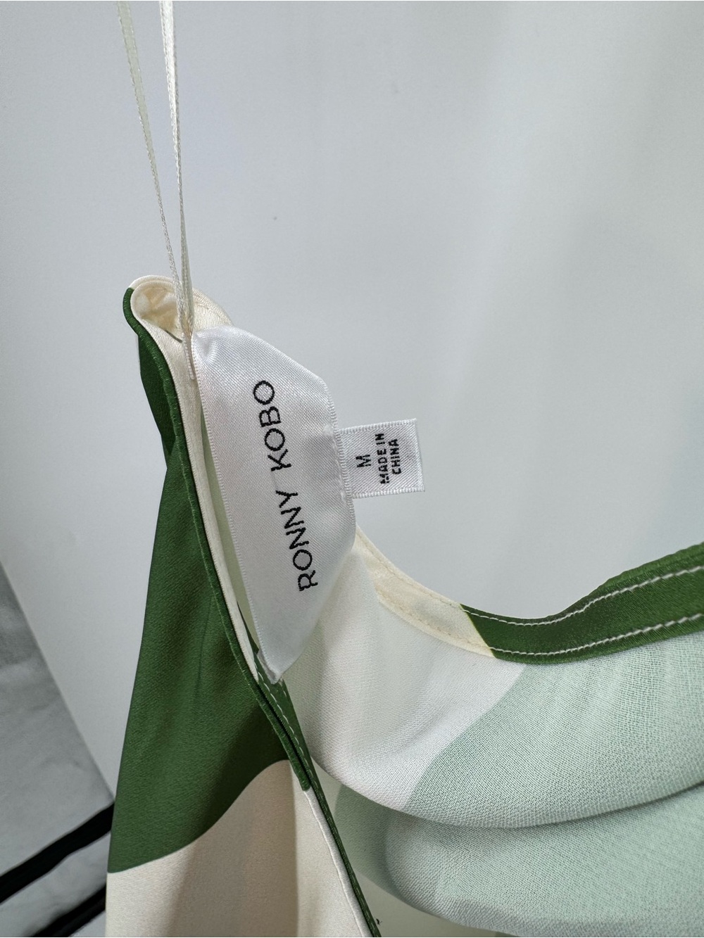 Ronny Kobo Collection Green and White Strapless Knot Maxi Dress - Picture 8 of 8